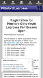 Mobile Screenshot of pittsfordlacrosse.org