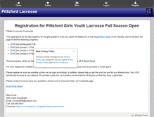 Tablet Screenshot of pittsfordlacrosse.org